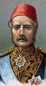 Portrait du général Charles Gordon, soldat britannique - De la série Leaders of Men - Chromolithographie - École anglaise, 20e siècle. - English School