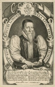 Portrait de John King, évêque de Londres 1611-21 - English School