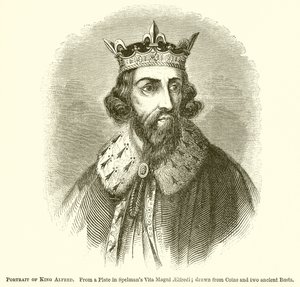 Portrait du roi Alfred - English School