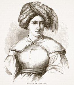 Portrait de Lady Sale, illustration de Cassells Illustrated History of England - English School