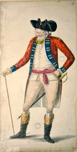 Portrait du lieutenant-colonel Chadwick, fin XVIIIe siècle - English School