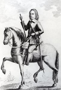 Portrait du Major Général Desborough à cheval - English School