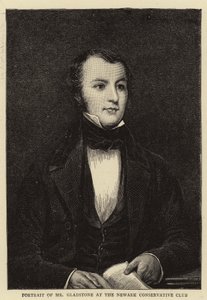 Portrait de M. Gladstone au Newark Conservative Club - English School