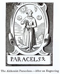 Portrait de Paracelse (Philippus Aureolus Theophrastus) (1493-1541), illustration de Science et Littérature au Moyen Âge et à la Renaissance, écrit et gravé par Paul Lacroix, 1878 - English School
