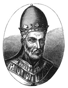 Portrait du Pape Honorius III, illustration de 