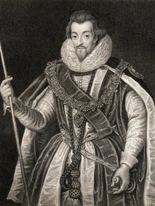 Portrait de Robert Cecil, 1er comte de Salisbury (1563-1612), de Lodges British Portraits, 1823 - English School