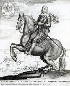 Portrait de Robert Devereux à cheval