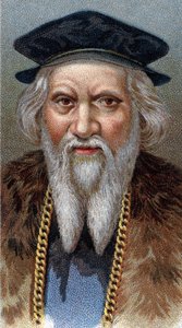 Portrait de Sébastiano Caboto (Sebastian Cabot) (1477-1557) - De la série Leaders of Men - Chromolithographie - École anglaise, 20e siècle.