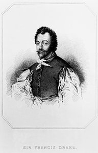Portrait de Sir Francis Drake (1540-1596) de Lodges British Portraits, 1823 - English School