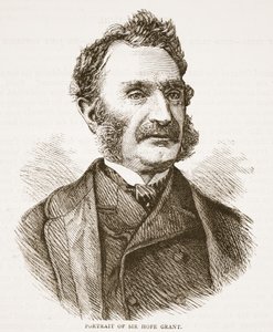 Portrait de Sir Hope Grant, illustration de Cassells Illustrated History of England - English School