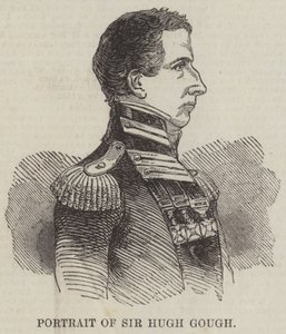 Portrait de Sir Hugh Gough (gravure) - English School