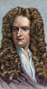 Portrait de Sir Isaac Newton 1642-1727, physicien et mathématicien anglais - De la série « Leaders of Men » - Chromolithographie - École anglaise, 20e siècle - English School