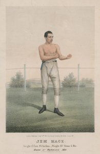 Portrait du boxeur Jem Mace - English School