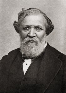 Portrait du poète anglais Robert Browning (1812-89) - English School