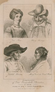 Portraits de quatre personnages remarquables - English School