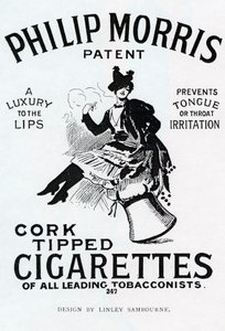 Affiche pour les cigarettes Philip Morris, conçue par Linsay Sambourne, 1896