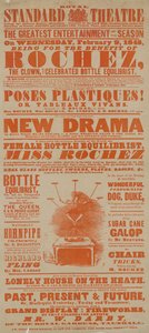 Affiche pour le Royal Standard Theatre, 9 février 1848