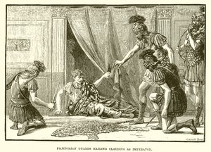 Gardes prétoriens saluant Claude comme imperator - English School
