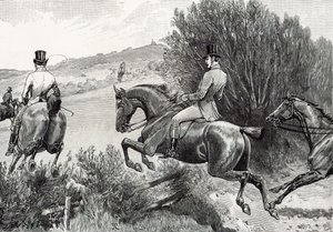 Le prince Albert chassant près du château de Belvoir - English School