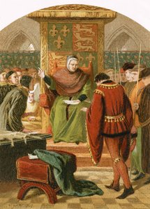 Le prince Henri devant le juge Gascoigne - English School