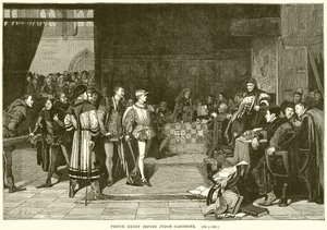 Le Prince Henri devant le Juge Gascoigne - English School
