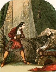 Le prince Henri emportant la couronne de son père - English School