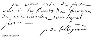 Prince Talleyrand - English School