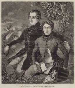 Princes de Bade, cousins de SAR le Prince Albert (gravure) - English School