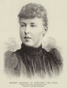 Princesse Alexandra de Saxe-Cobourg et Gotha (gravure) - English School