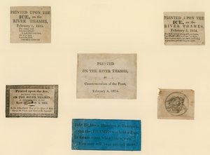 Souvenirs imprimés de la foire sur la glace de 1814