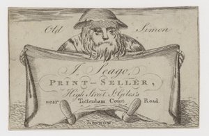 Libraire, J Seago, carte de visite - English School