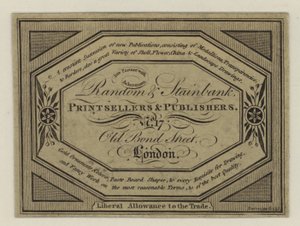 Libraires et éditeurs, Random & Stainbank, carte de visite - English School