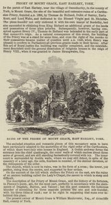 Prieuré de Mount Grace, East Harlsey, York (gravure)