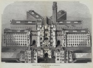 Prison de la ville de Londres, à Holloway (gravure) - English School