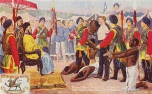 Le soldat Mayse des Buffs refuse de se prosterner devant le Mandana chinois - English School