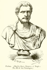 Probus. (Buste en marbre, Musée de Naples, n° 32 du catalogue) (gravure) - English School