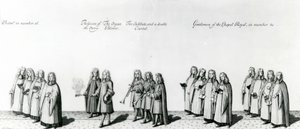 Procession lors du couronnement de James II, 1687 - English School