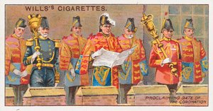 Proclamation de la date du couronnement - English School