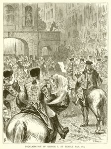 Proclamation de George I à Temple Bar, 1714 - English School