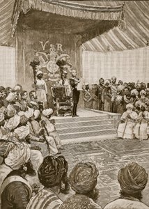 Proclamation de la reine comme impératrice des Indes en 1877, illustration de Cassells Illustrated History of England