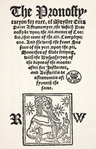 Prognostication pour toujours par Erra Pater, imprimée par R. Wyer - English School