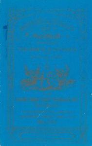 Programme du dîner au Guildhall, Londres, le 8 décembre 1852 - English School