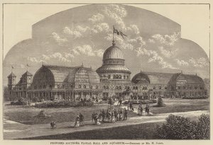 Projet de Floral Hall et Aquarium de Southsea (gravure) - English School