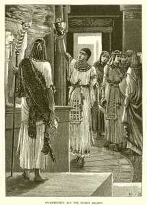 Psammétique et le casque de bronze (gravure) - English School