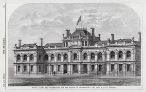 Bains publics et lavoirs pour la paroisse de Paddington (gravure) - English School