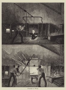 Puddlers at Work (gravure) - English School