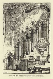 Chaire dans le réfectoire des moines, Chester