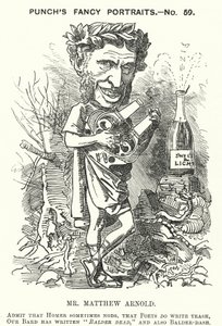 Dessin de Punch : Matthew Arnold, poète anglais - English School