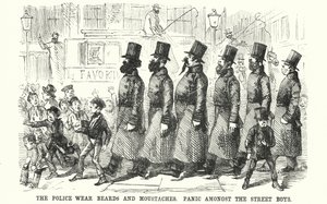 Les Policiers Portent des Barbes et des Moustaches. Panique parmi les Garçons de la Rue - English School
