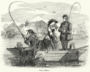 Pêche en barque (gravure) - English School